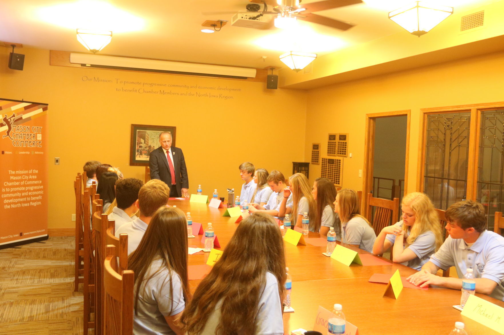 Rep. Steve King talks politics with local high school students